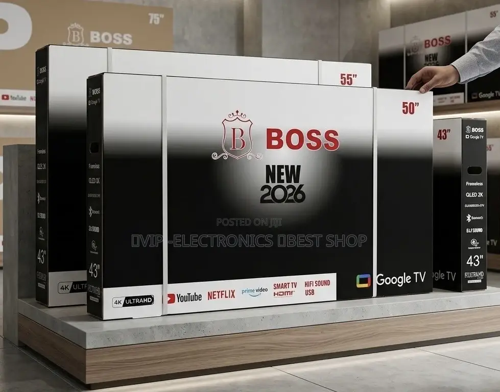 BOSS 50 Inch TV Ultra HD Smart Google TV (2026 Model) – Google