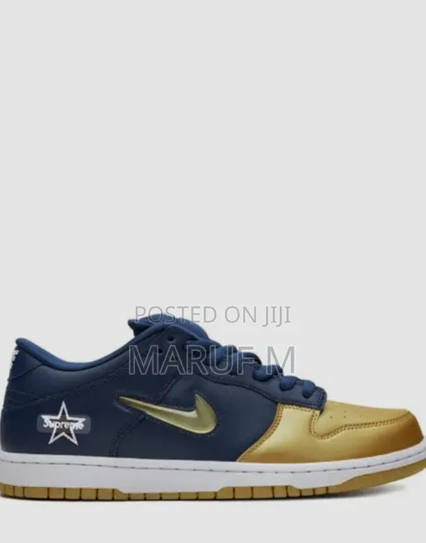 Nike SB Dunk Low Supreme Jewel Swoosh Gold