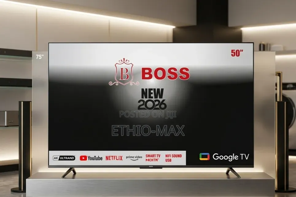 Boss TV 50" Smart Google TV – Frameless Design | New 2026 Model