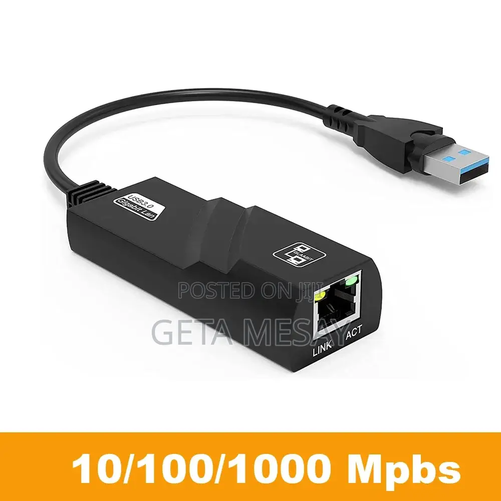 USB 3.0 to Gigabit Ethernet Adapter High-Speed USB Type-a to RJ45 LAN