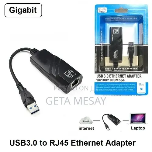 USB 3.0 to Gigabit Ethernet Adapter High-Speed USB Type-a to RJ45 LAN