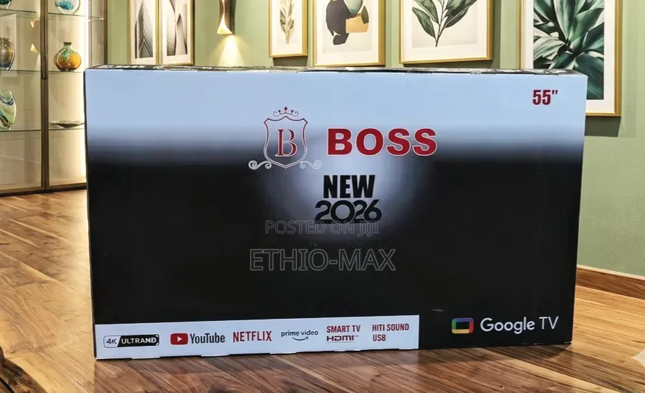 Boss 55" Smart Google TV 2026 – Frameless Style, Smart Features
