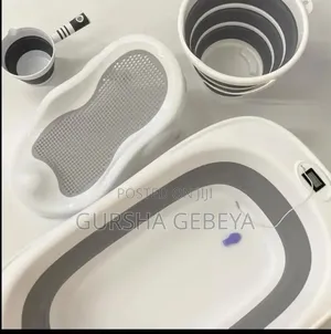 Foldable Baby Bath Tub With Accessories 4-in-1