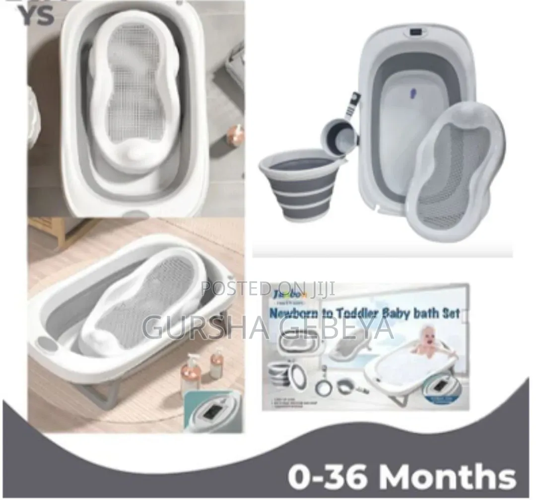 Foldable Baby Bath Tub With Accessories 4-in-1
