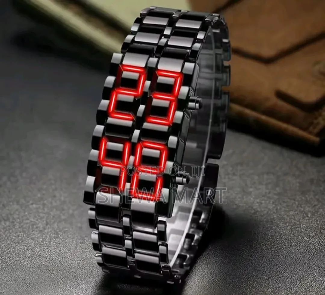 Stylish New Business Men's LED Digital Watch With Stainless Steel Ban
