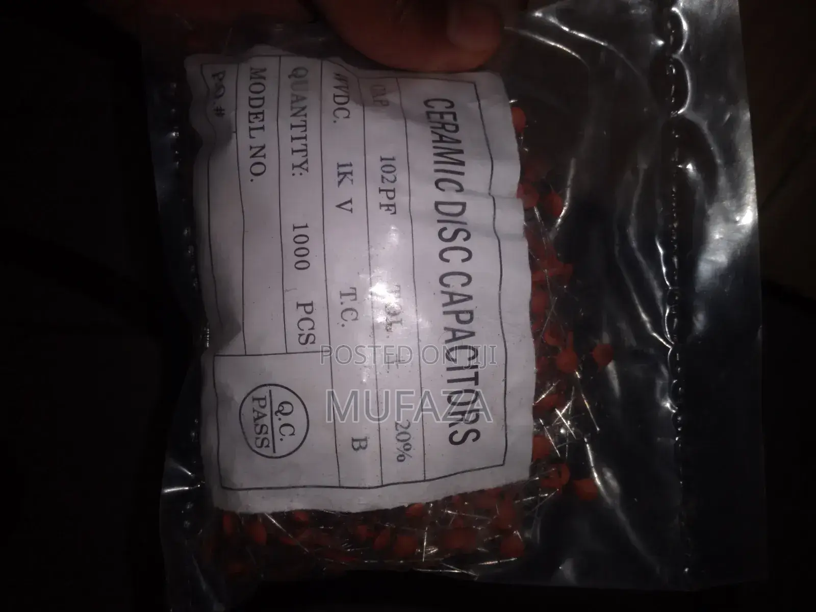 Bulk Ceramic Disc Capacitors – 102PF 1kV (1000 Pcs)