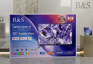 B S TV 55 Inch UHD Smart Android 15.0 TV (2026 Model – Double Glass