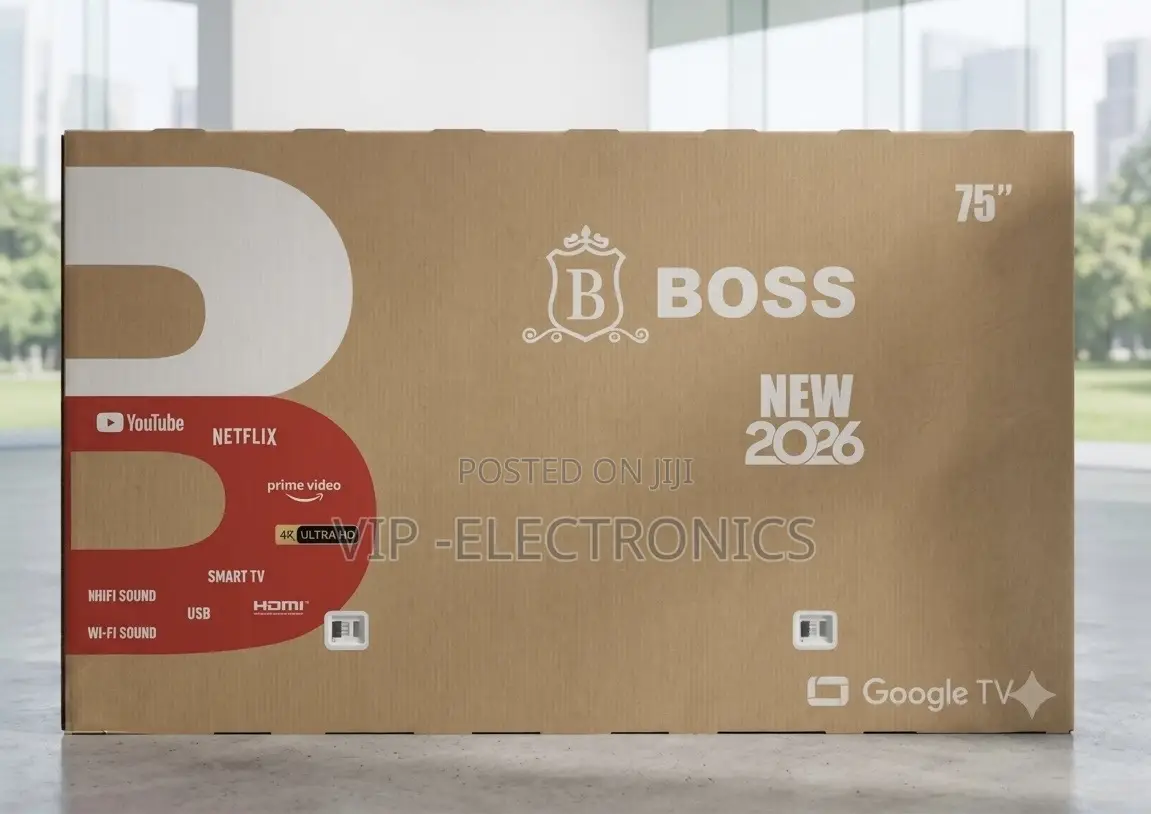 BOSS 75 Inch TV Ultra HD Smart Google TV (2026 Model)
