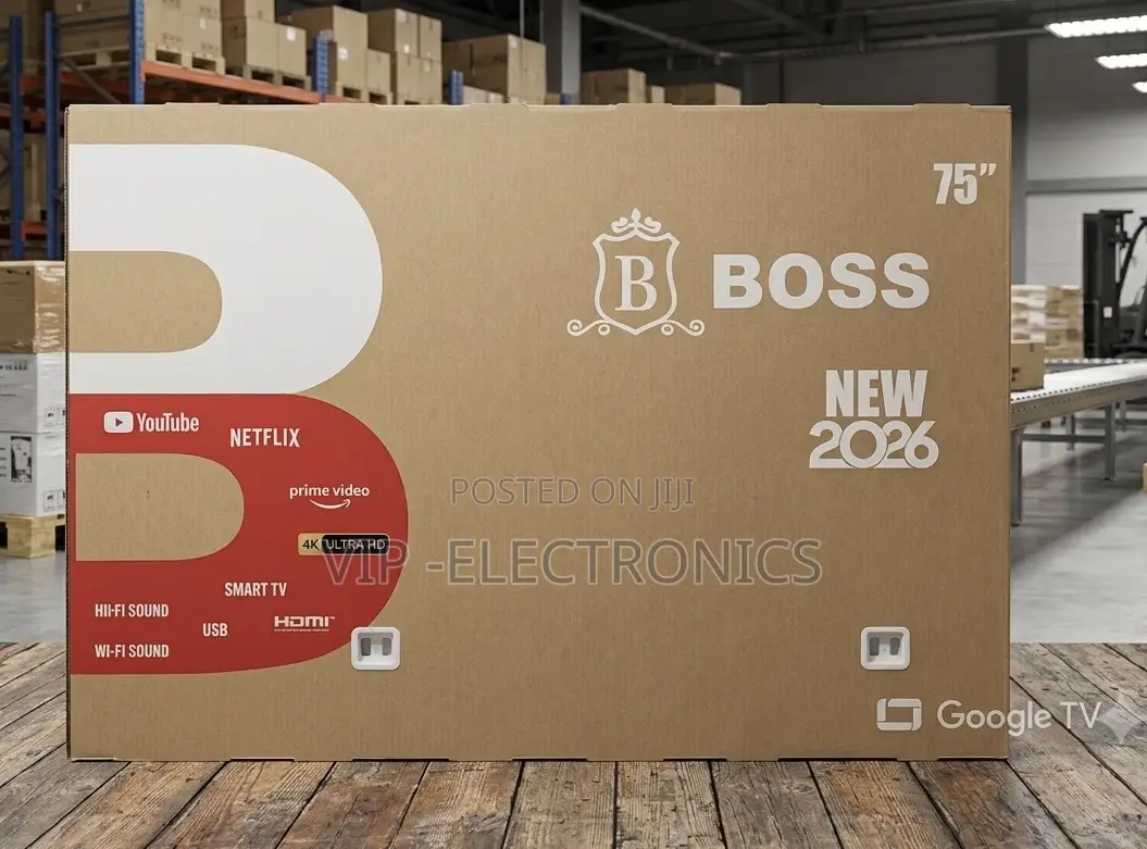 BOSS TV 75 Inch Smart Google TV (2026 Model). Featuring Ultra TV