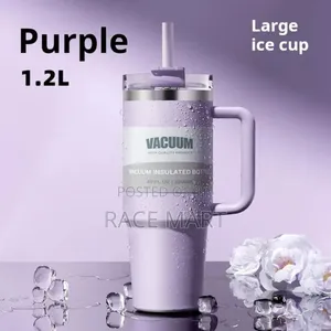 Double Layer Stainlessstill Isolated Tumblers With Straw (Travel Cup)