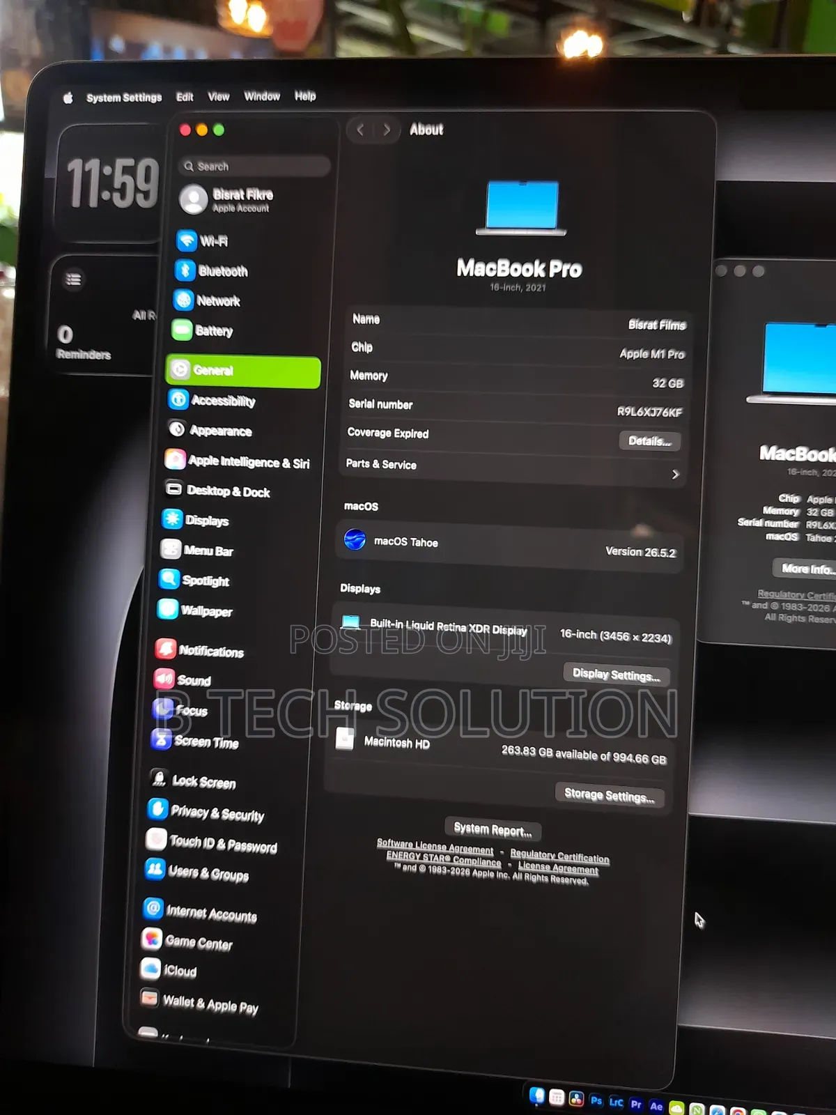 New Laptop Apple MacBook Pro 32GB Apple M1 Pro SSD 1T