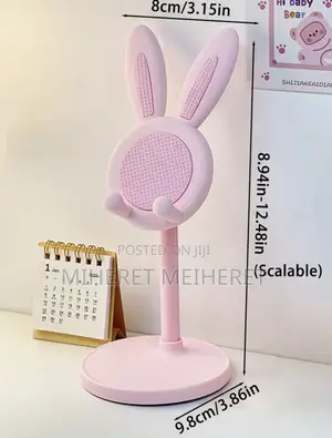 Cute Rabbit Shape Multi-Function Adjustable Phone Stand, Extendable