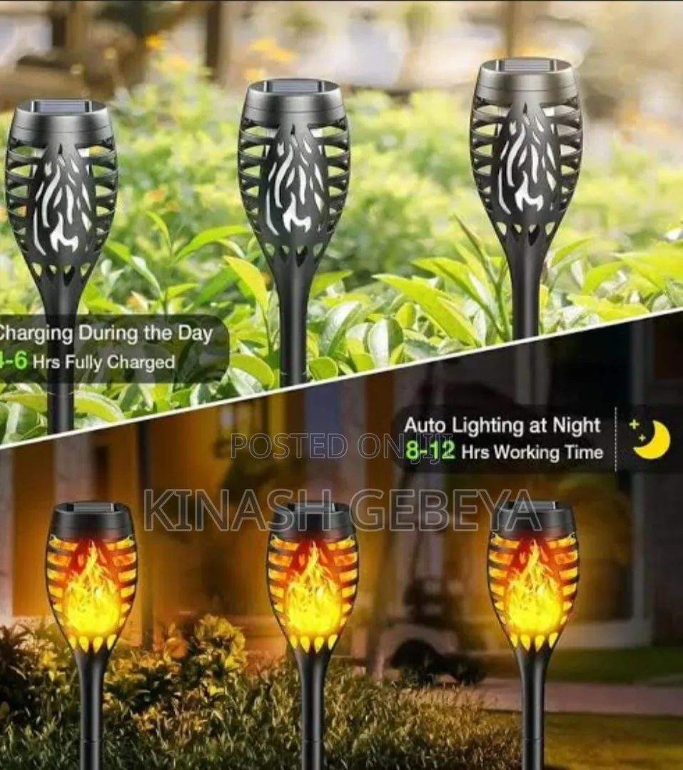 Solar Powered Flame LED Light(በፀሀይ ሀይል የሚሰራ መብራት)