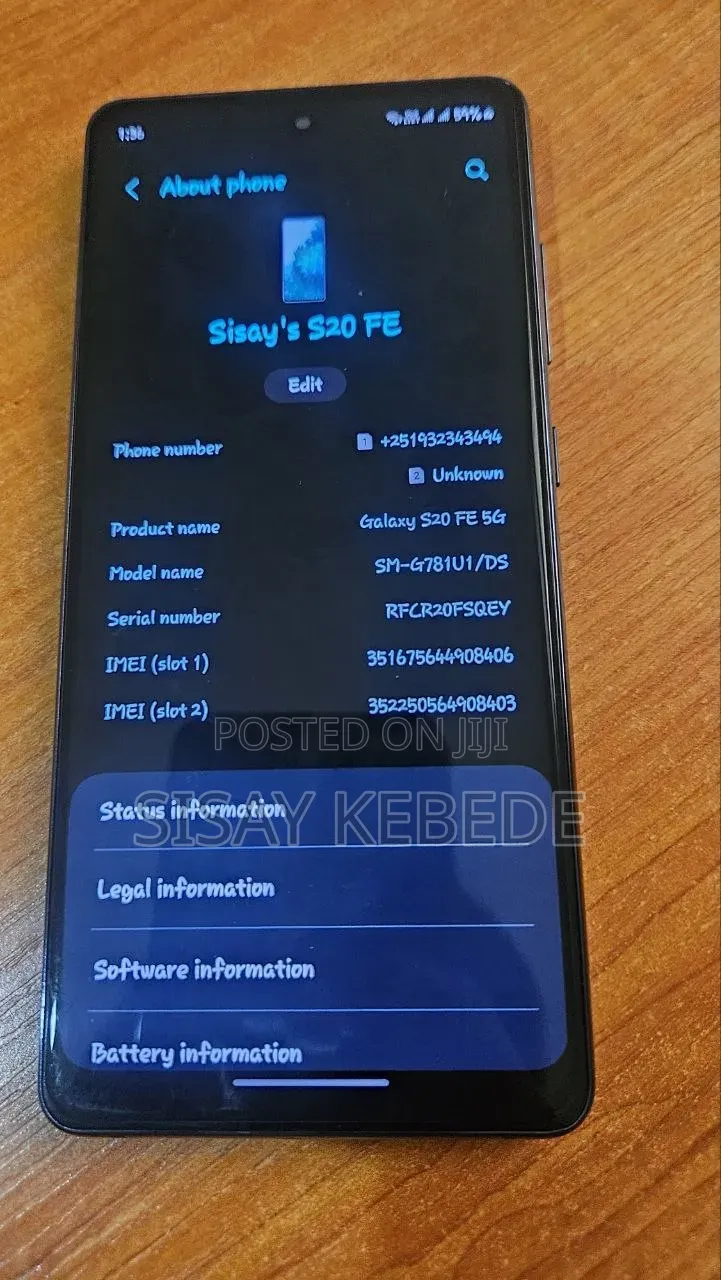 Samsung Galaxy S20 FE 128 GB Black