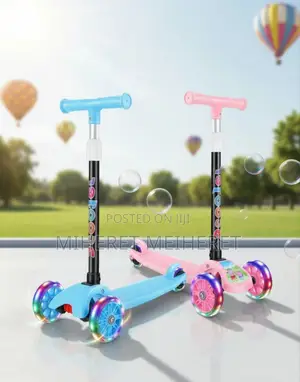 Foldable Scooter With Music, LED Lighted Wheels and 4-Level Adjustable