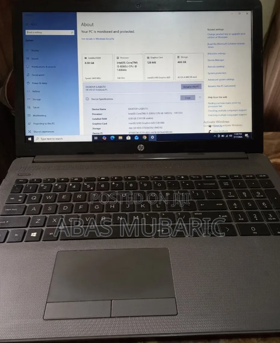 Laptop HP 250 G7 8GB Intel Core 5 HDD 500GB