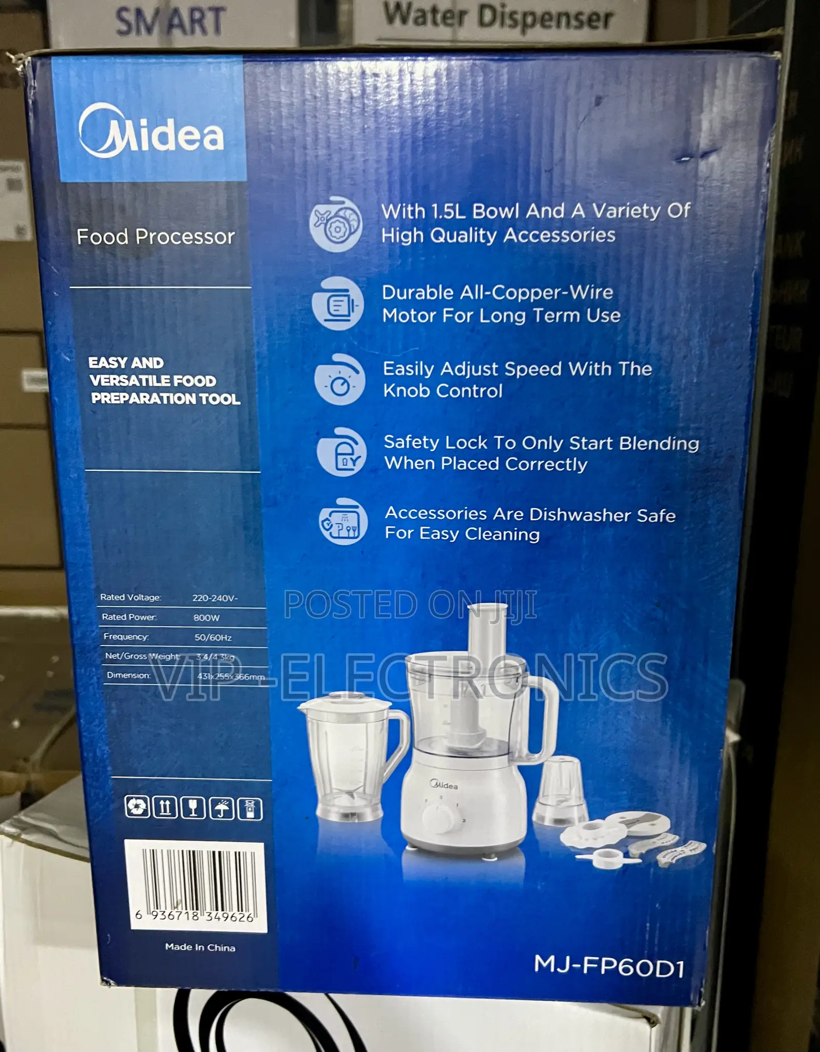 Midea Food Processor – 800W Kitchen Processor With 1.5L Bowl Blender