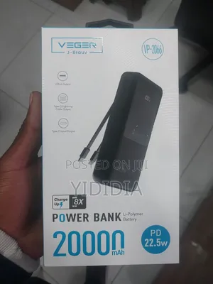 VEGER J-Brauv 20,000mAh Fast Charging Power Bank (VP-2066)