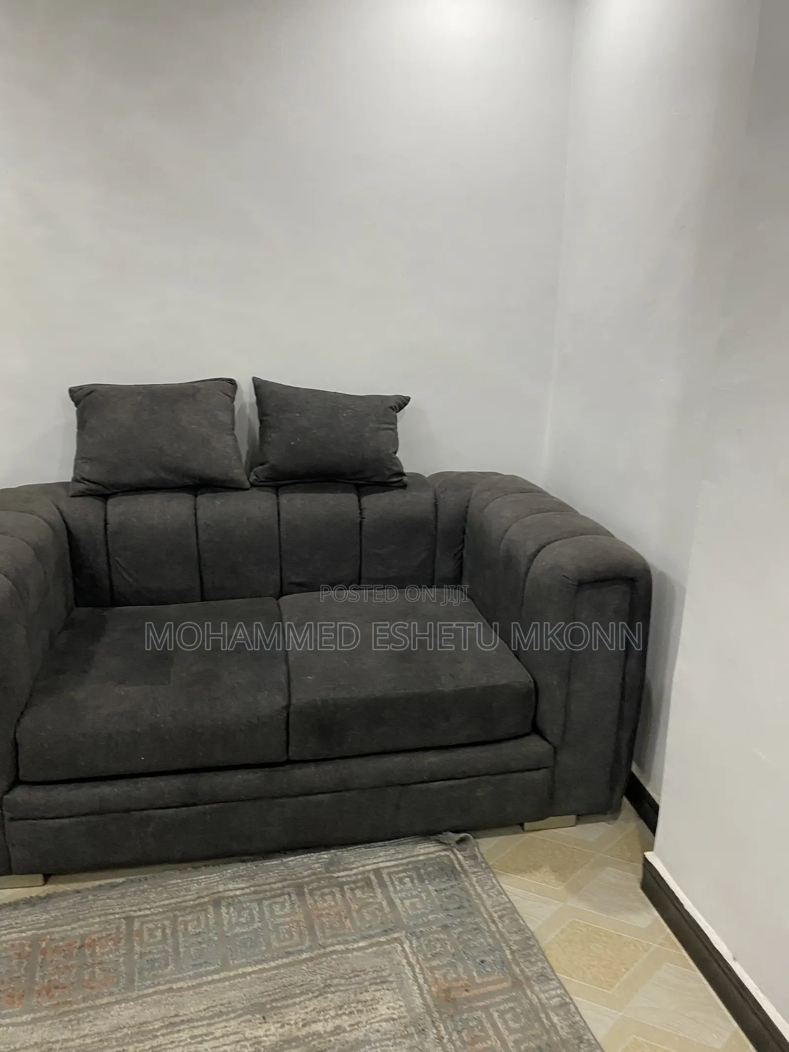 Blue Black Sofa