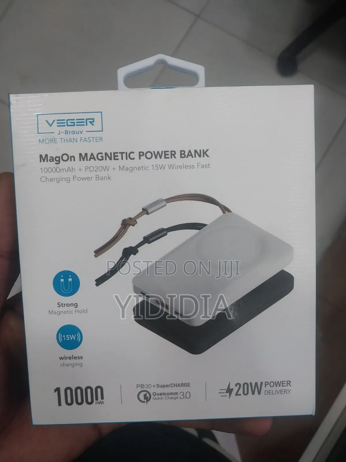 VEGER MagOn 10,000mAh Magnetic Power Bank (22.5W Fast Charge)