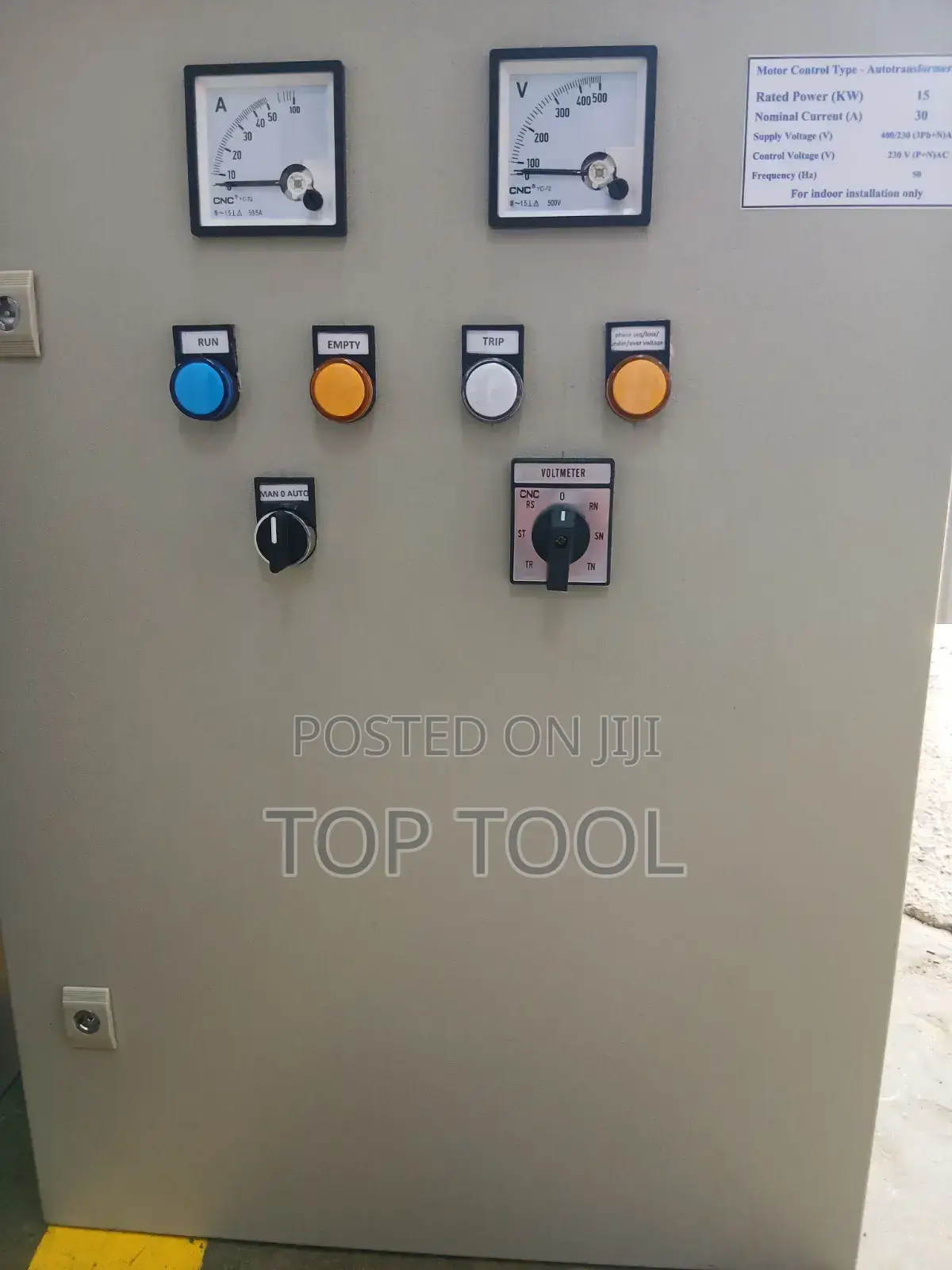 ፡የሶስት-ፌዝ (Three-Phase) ኤሌክትሪክ ሞተር መቆጣጠሪያ ፓነል (Motor Control Panel)