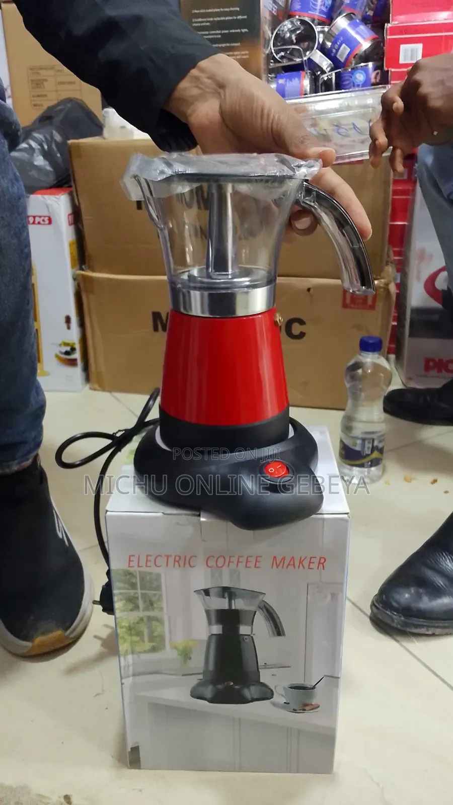 Quality ኤሌክትሪክ ቡና ማፍያ ማሽን Electric Coffee Maker Moka Pot/Free Delivery