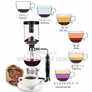 Big Size ቡናን ከነ ኦሪጅናል ጣዕሙ ለማጣጣም የሚረዳ Siphon Coffee Maker/Free Delivery