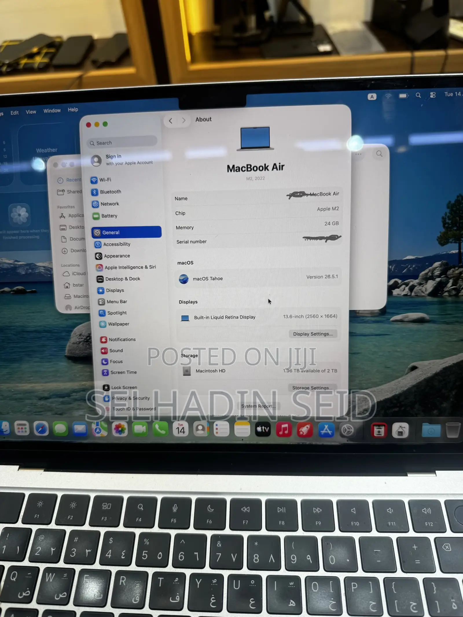 Laptop Apple MacBook Air 2022 M2 24GB Apple M2 SSD 2T