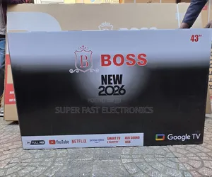 BOSS 50 Inch TV UHD Google Smart TV (2026 Model) – Frameless QLED