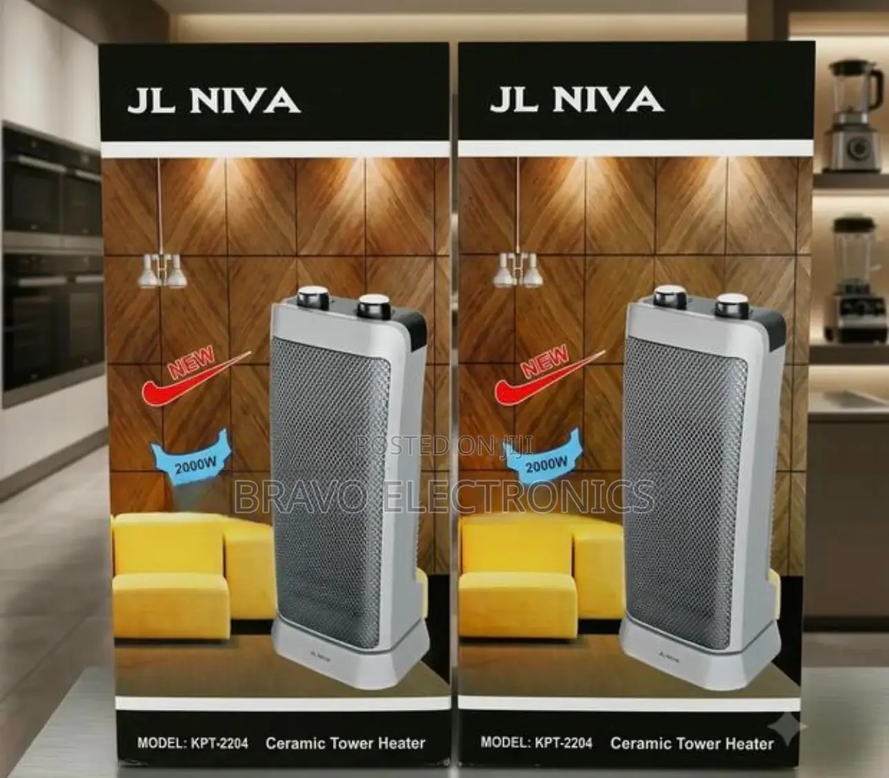  JL NIVA Ceramic Tower Heater 2000W | Fast Heating | Energy Saving