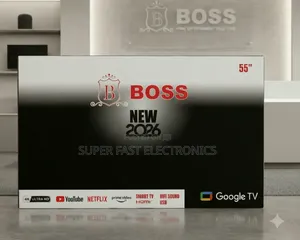 BOSS TV 55 Inch UHD Google Smart TV (2026 Model).