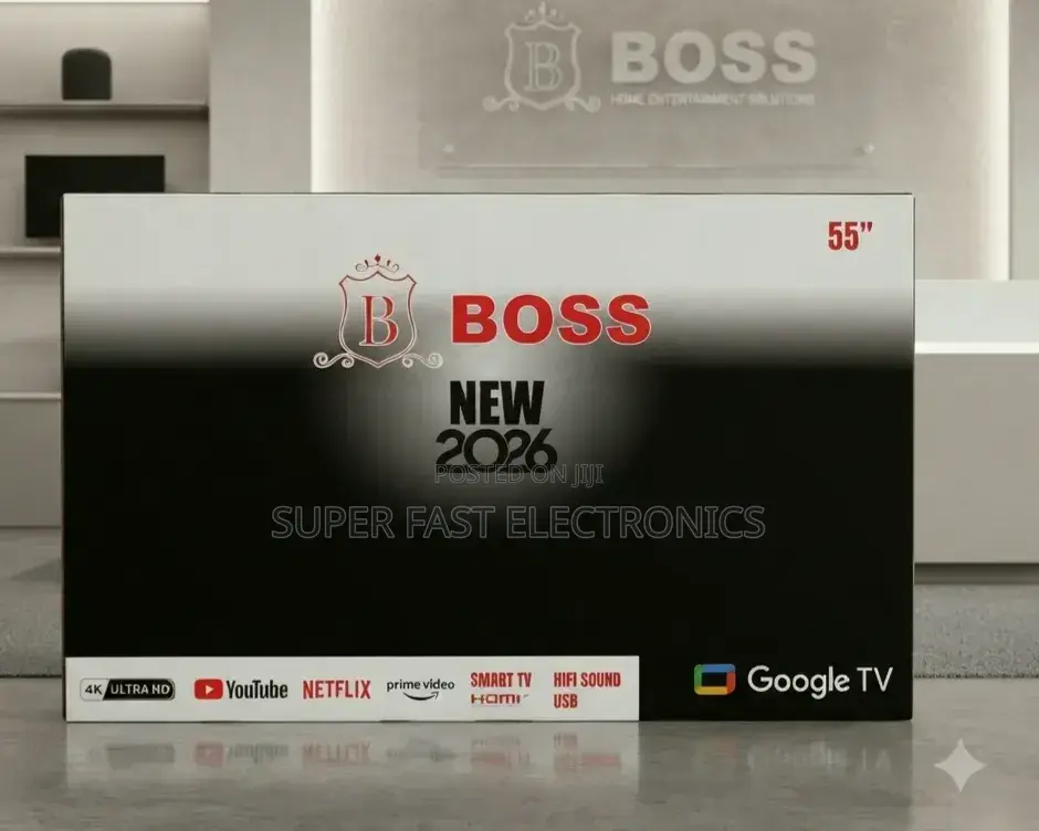 BOSS TV 55 Inch UHD Google Smart TV (2026 Model).