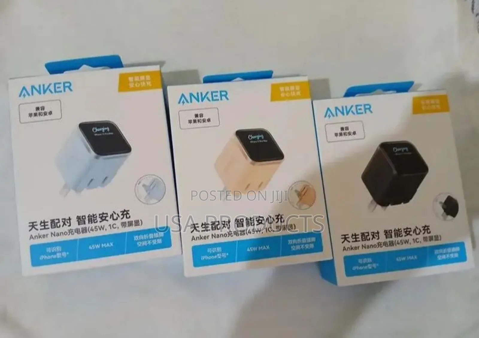 Anker 45w Smart Fast Charger With Phone Brand Disply