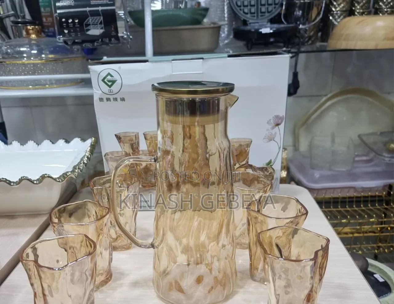 7pcs Top Quality Glass Drink Serving Jog and Cup