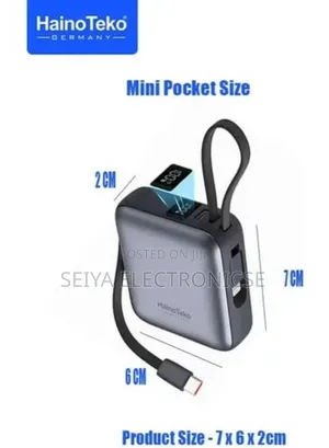 HainoTeko B201 Fast Charging Power Bank With a 20,000mAh Capacity.