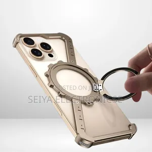 Z-Shaped Aluminum Phone Case 360° Rotating Magnetic Gear Stand