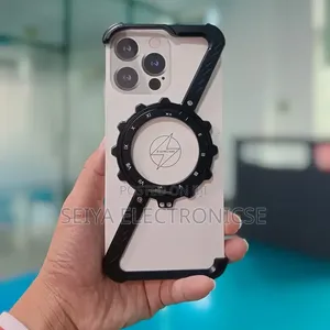 Z-Shaped Aluminum Phone Case 360° Rotating Magnetic Gear Stand