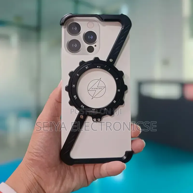 Z-Shaped Aluminum Phone Case 360° Rotating Magnetic Gear Stand