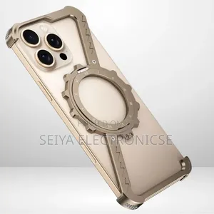 Z-Shaped Aluminum Phone Case 360° Rotating Magnetic Gear Stand