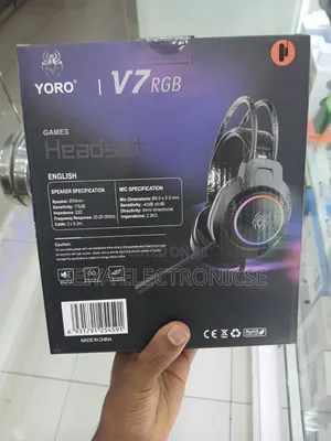 YORO V7 RGB Gaming Headset Lighting Graphics.