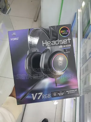 YORO V7 RGB Gaming Headset Lighting Graphics.