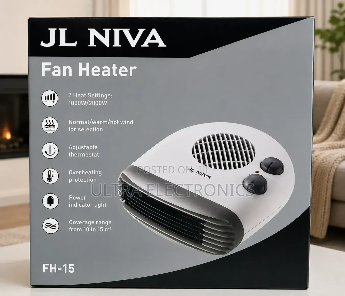 JL NIVA FH-15 Fan Heater Stay Warm and Comfortable With theFan Heater