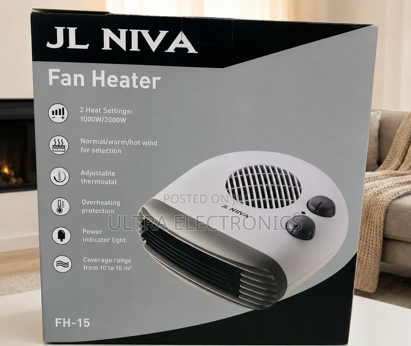 JL NIVA FH-15 Fan Heater Stay Warm and Comfortable With theFan Heater