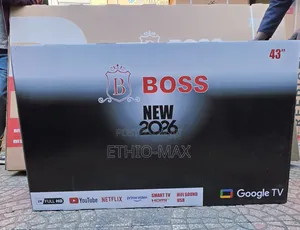 Boss TV 43" Smart Google TV Frameless Design New 2026