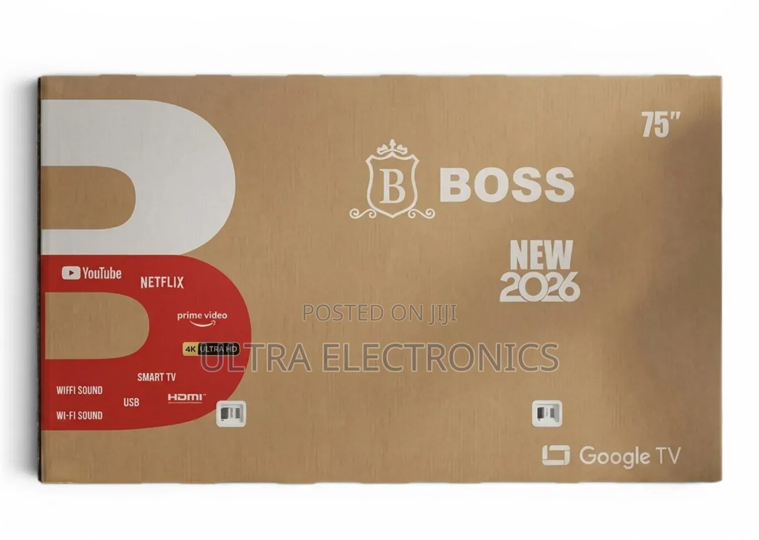 BOSS 75-Inch Frameless Smart UHD TV Turn Every Movie Night Into