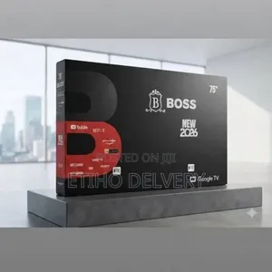 ￼ This Is a 75-Inch BOSS Brand Smart Google TV, Featuring UHD Res