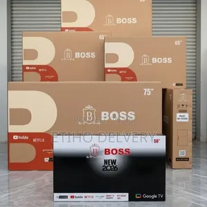 +1 This Is a 43-Inch Boss Branded TV Labeled as a "New 2026" Model.