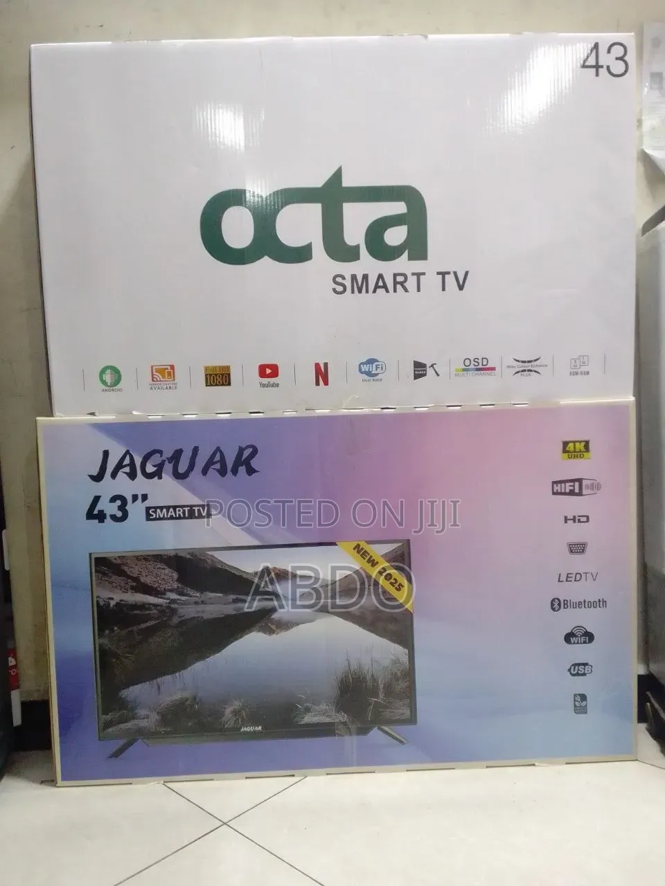 Octa Smart Led TV 43 Inch Dobel Gelass 2026 Quality Hifi Speaker