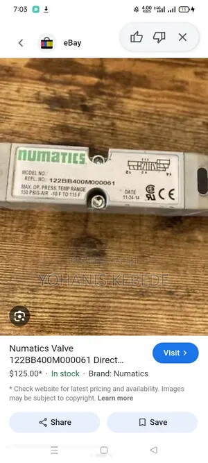 Numatics Pneumatic Solenoid Valve.