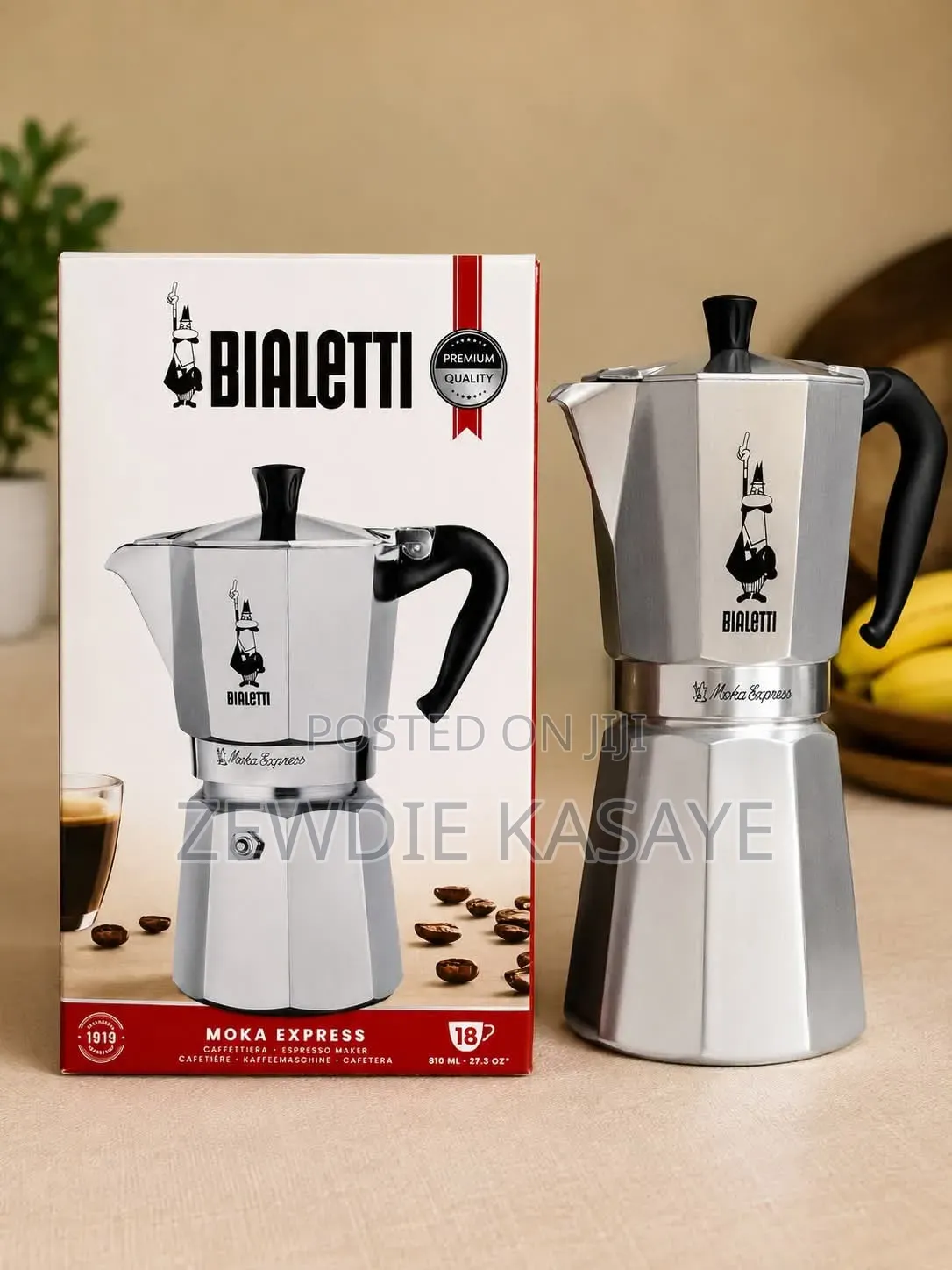 የጣልያኑ የቡና ማፍያ 18 ሲኒ Bialetti Moka Pot 18 Cups